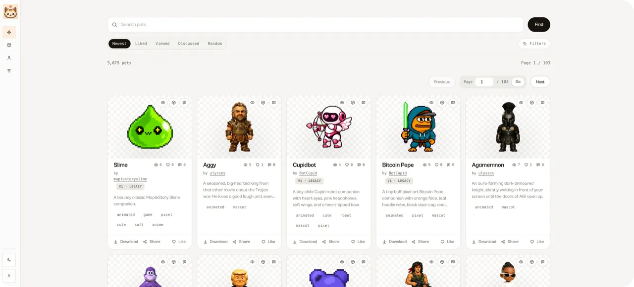 Codex Pets 社区站上线，像素桌宠可一行命令安装