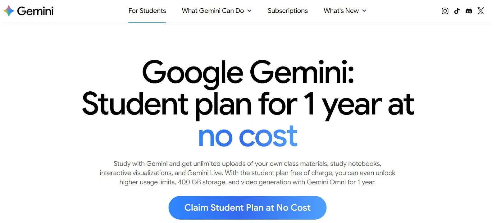 好消息！在籍大专院校学生可以领取免费 12 个月的 Google AI Plus 配套！