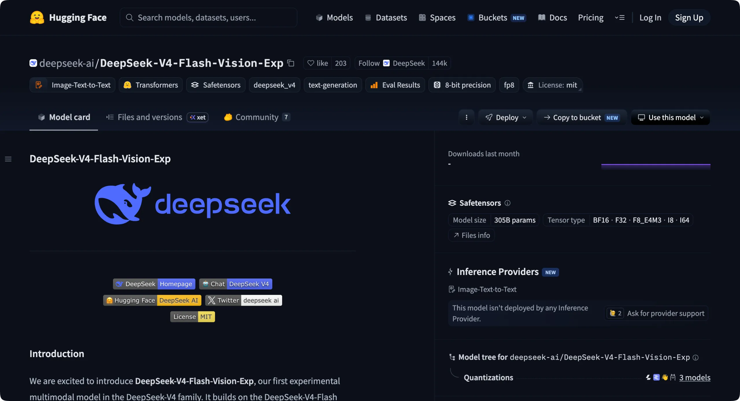 DeepSeek 开源 V4 家族首个多模态模型，权重与最小推理代码同步放出