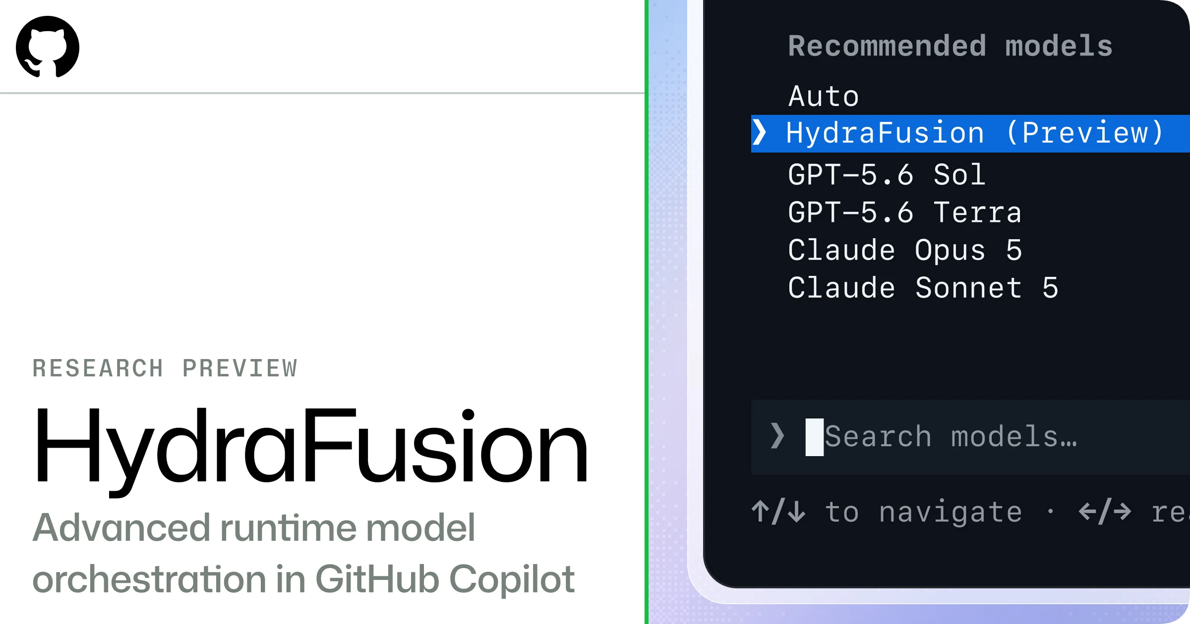 GitHub Copilot 预览多模型编排系统 HydraFusion
